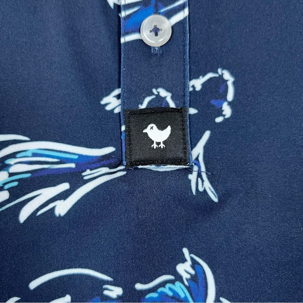 Bad Birdie The Shallows Performance Golf Short Sleeve Supersoft Polo Size 2XL - Picture 6 of 10